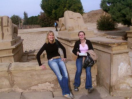 Jules and Emma at Karnak
