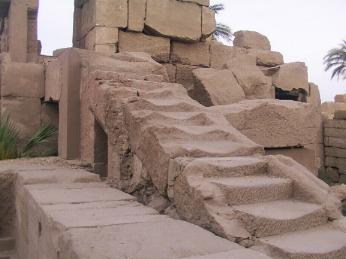 Stone steps near the Akhmenu of Tuthmoses III at Karnak