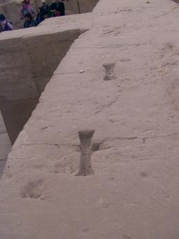 Example of stapled blocks at Karnak
