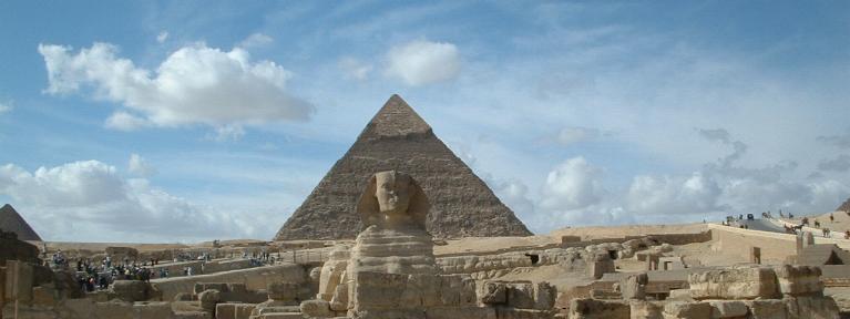 The Great Sphinx and Khafre's Pyramid (photo by Ed)