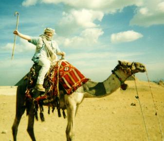 Steve trying to look cool on a camel