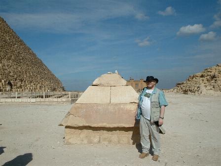 Steve standing beside the Pyramidion