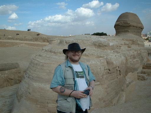 Steve behind the Sphinx
