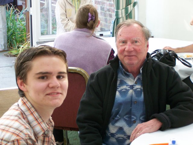 Jesse Marcel Jr (right) with young ufologist, Sam Willey